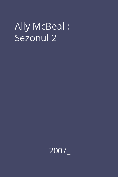 Ally McBeal : Sezonul 2