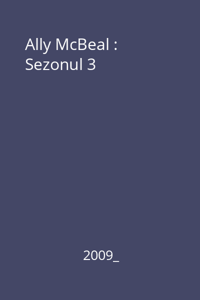 Ally McBeal : Sezonul 3