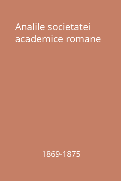 Analile societatei academice romane