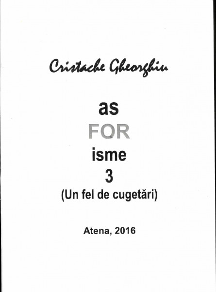 AsFORisme : (Un fel de cugetări) Vol.3