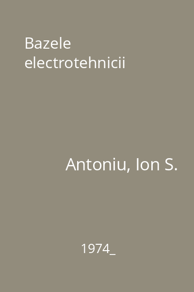 Bazele electrotehnicii