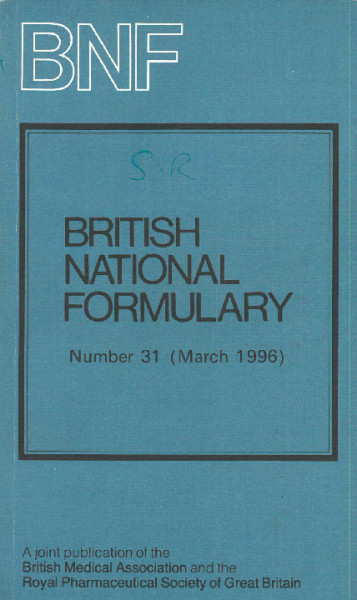 BRITISH National Formulary (BNF) Vol. 31 : (March 1996)