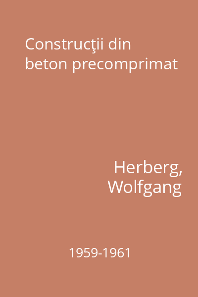 Construcţii din beton precomprimat