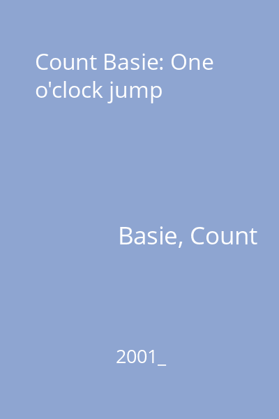 Count Basie: One o'clock jump