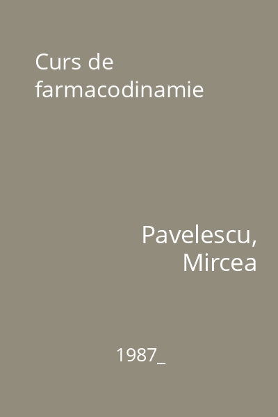 Curs de farmacodinamie