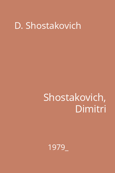 D. Shostakovich