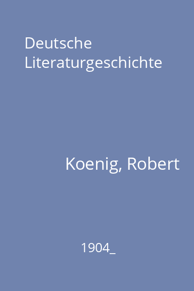 Deutsche Literaturgeschichte