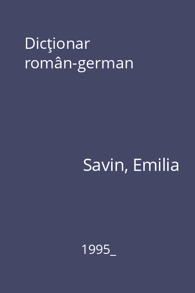 Dicţionar român-german