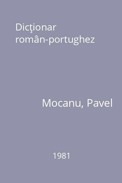 Dicţionar român-portughez