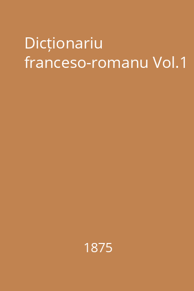 Dicționariu franceso-romanu