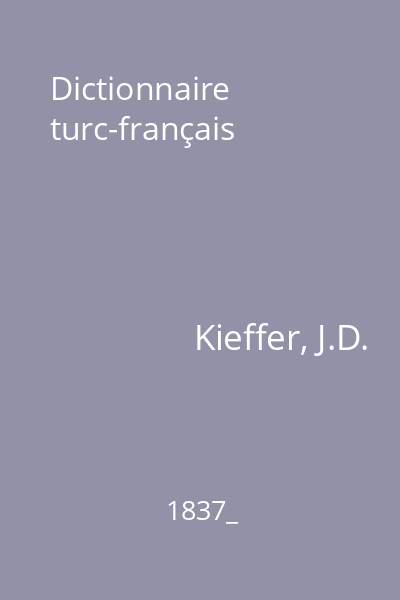 Dictionnaire turc-français