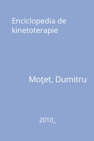 Enciclopedia de kinetoterapie