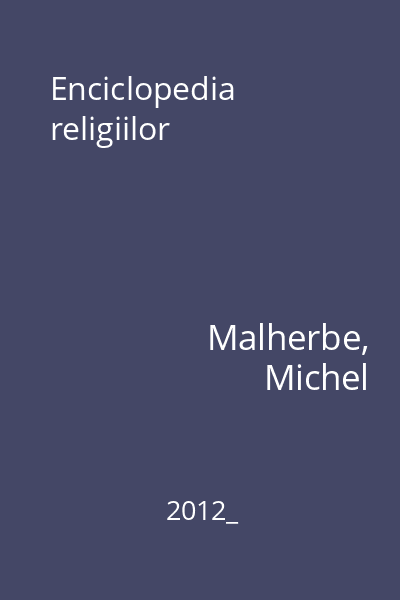 Enciclopedia religiilor