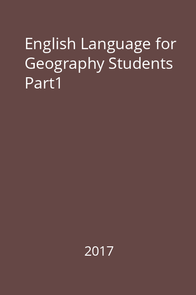 English Language for Geography Students Part1