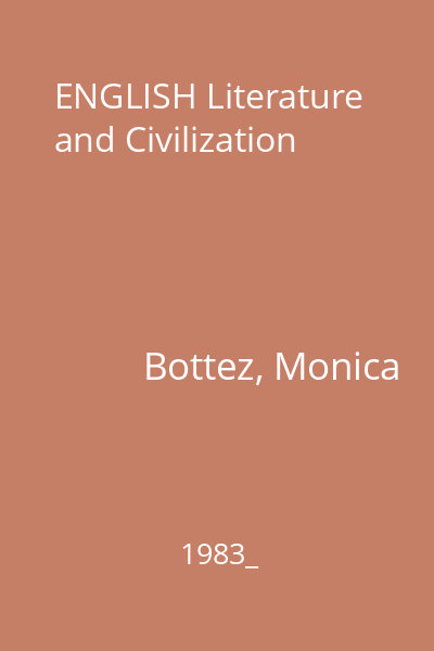 ENGLISH Literature and Civilization