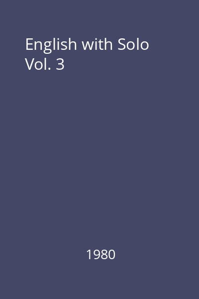 English with Solo Vol. 3