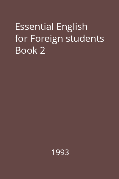 Essential English for Foreign students Book 2