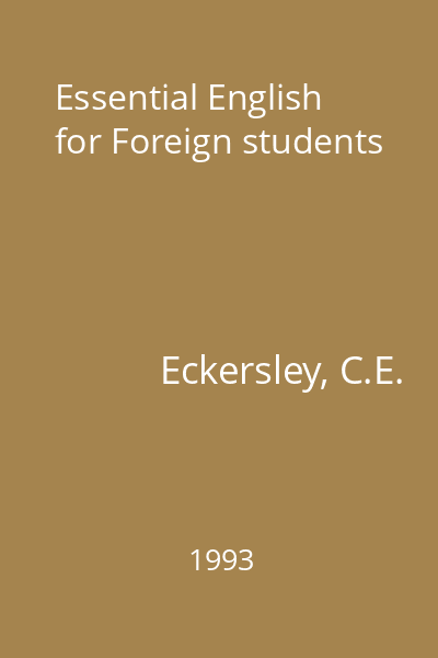 Essential English for Foreign students