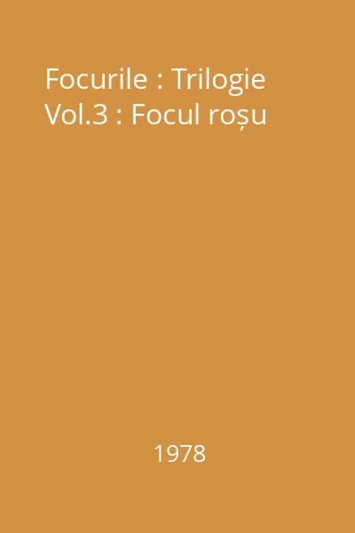 Focurile : Trilogie Vol.3 : Focul roșu