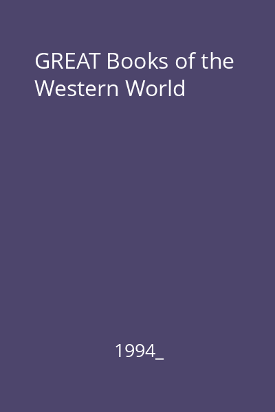 GREAT Books of the Western World