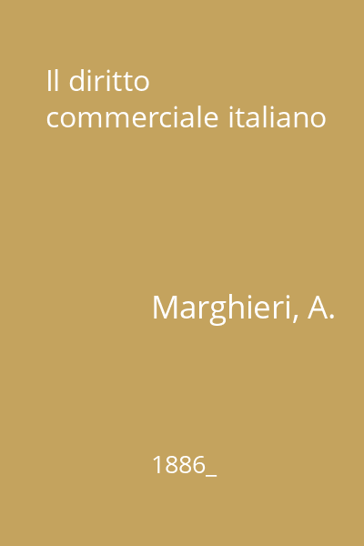 Il diritto commerciale italiano