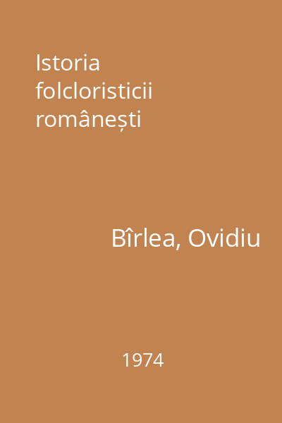 Istoria folcloristicii românești
