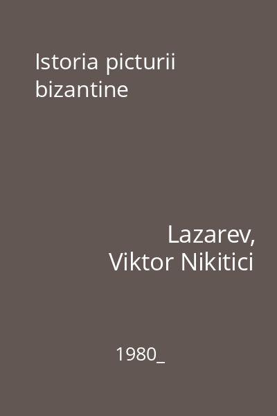 Istoria picturii bizantine