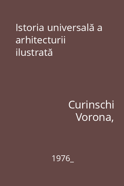 Istoria universală a arhitecturii ilustrată