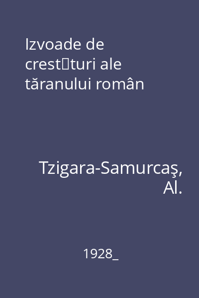 Izvoade de crestǎturi ale tăranului român