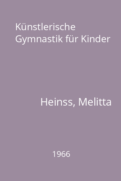 Künstlerische Gymnastik für Kinder