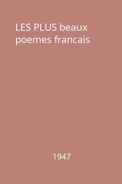 LES PLUS beaux poemes francais