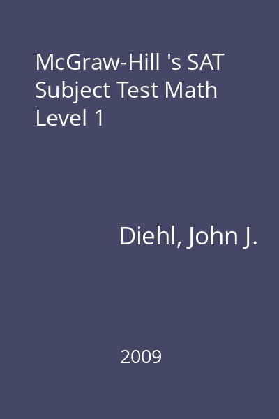McGraw-Hill 's SAT Subject Test Math Level 1