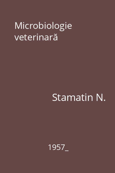 Microbiologie veterinară