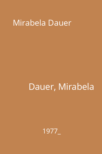 Mirabela Dauer