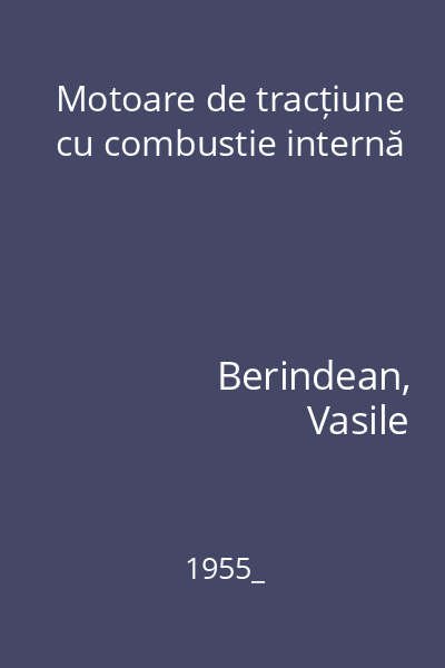 Motoare de tracțiune cu combustie internă