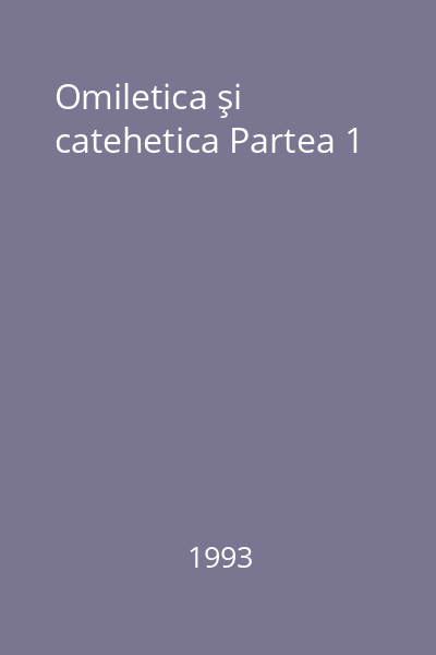 Omiletica şi catehetica Partea 1