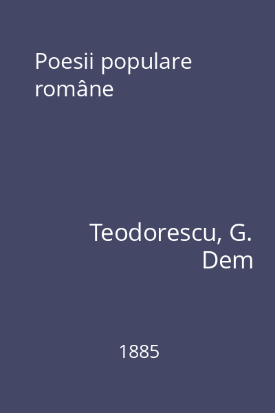 Poesii populare române