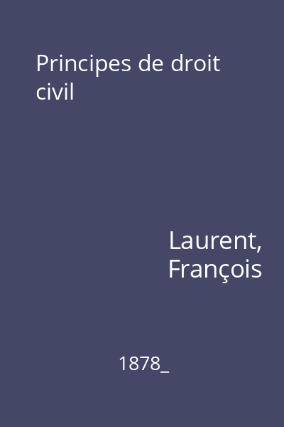 Principes de droit civil