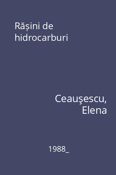 Rășini de hidrocarburi