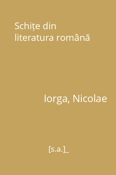 Schițe din literatura română