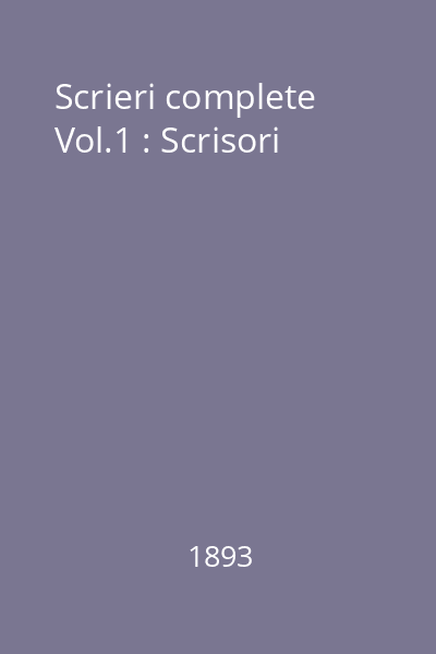 Scrieri complete Vol.1 : Copii de pe natură