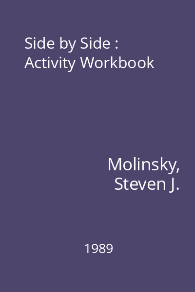 Side by Side : Activity Workbook