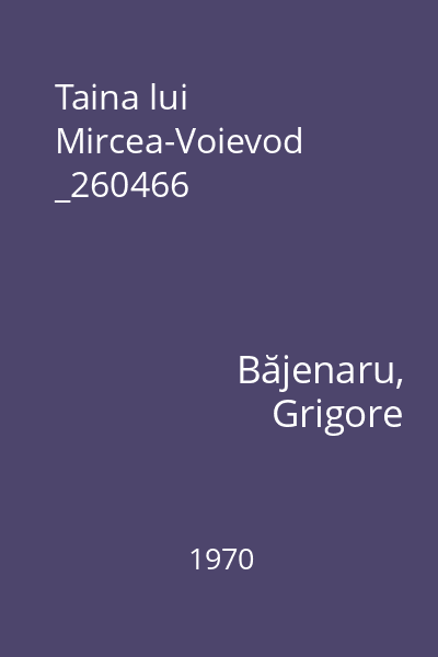 Taina lui Mircea-Voievod _260466