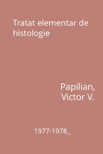 Tratat elementar de histologie