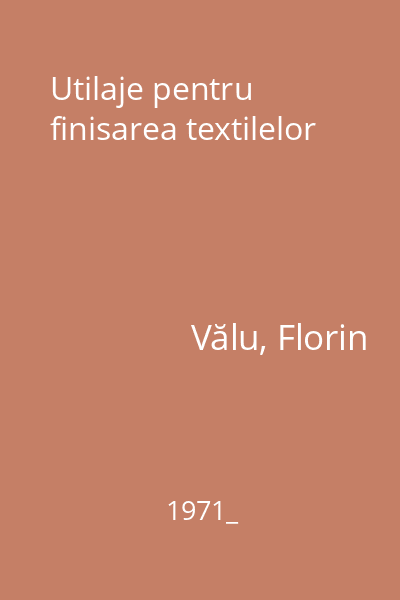 Utilaje pentru finisarea textilelor