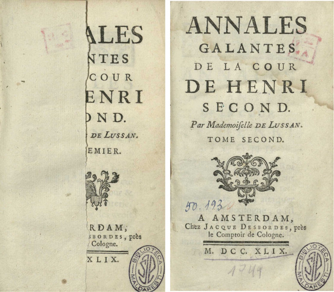 Annales galantes de la Cour de Henri second
