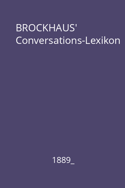 BROCKHAUS' Conversations-Lexikon