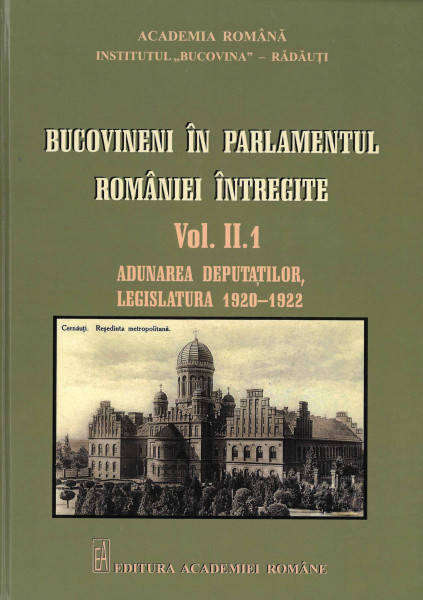 BUCOVINENI în Parlamentul României Întregite