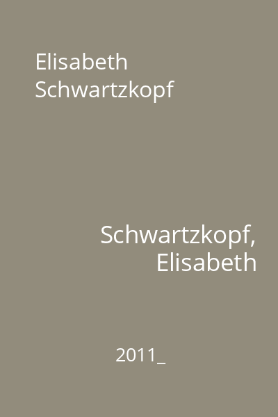 Elisabeth Schwartzkopf