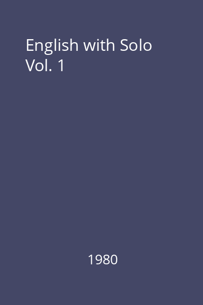English with Solo Vol. 1